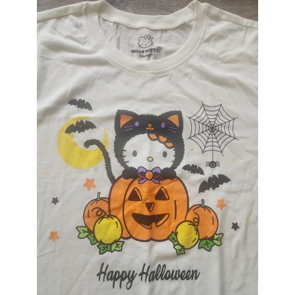 Hello Kitty Halloween Sanrio Shirt Large Pumpkims Happy Halloween